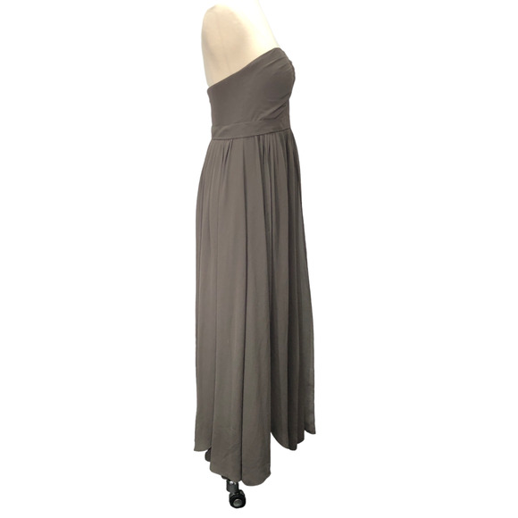 Jenny Yoo Size 2 Bridesmaid Dress Formal Prom Gown Mineral Gray Greenish Organza - Picture 3 of 10